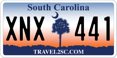 SC license plate XNX441