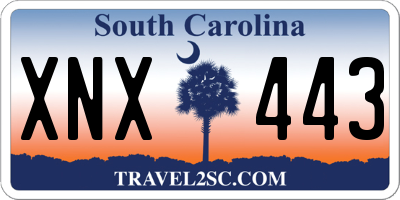 SC license plate XNX443