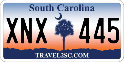 SC license plate XNX445