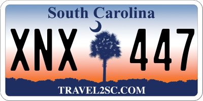 SC license plate XNX447