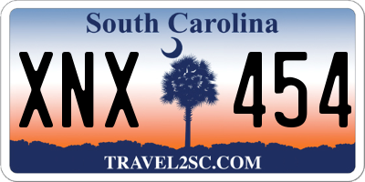 SC license plate XNX454