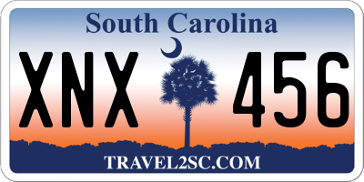 SC license plate XNX456