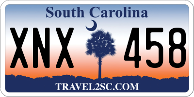 SC license plate XNX458