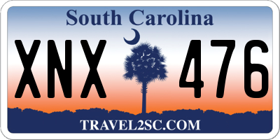 SC license plate XNX476
