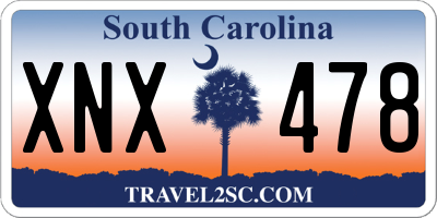 SC license plate XNX478