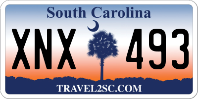 SC license plate XNX493