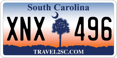 SC license plate XNX496