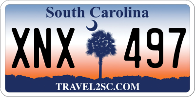 SC license plate XNX497