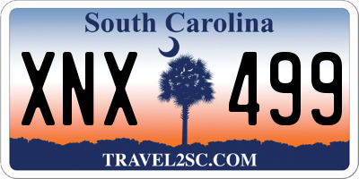 SC license plate XNX499