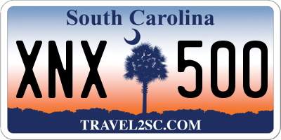SC license plate XNX500