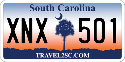 SC license plate XNX501