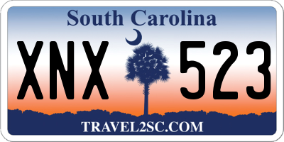 SC license plate XNX523