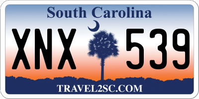 SC license plate XNX539
