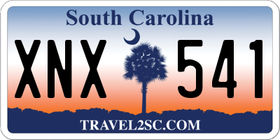 SC license plate XNX541