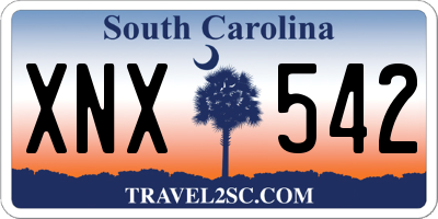 SC license plate XNX542