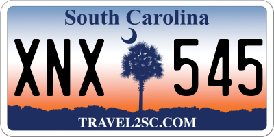 SC license plate XNX545
