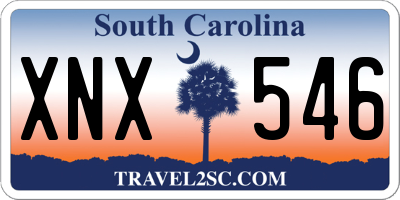 SC license plate XNX546