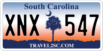 SC license plate XNX547