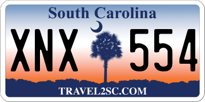 SC license plate XNX554