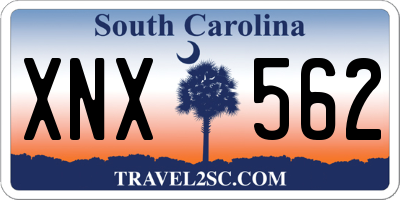 SC license plate XNX562