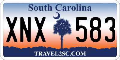 SC license plate XNX583