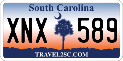 SC license plate XNX589
