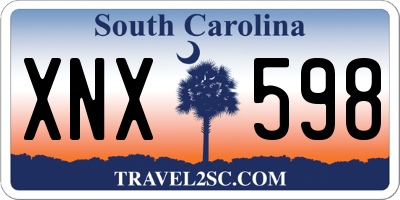 SC license plate XNX598