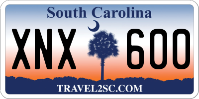 SC license plate XNX600