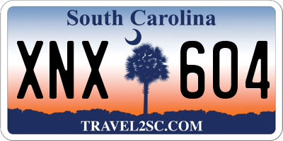 SC license plate XNX604