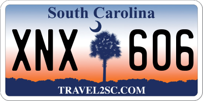 SC license plate XNX606
