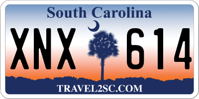 SC license plate XNX614