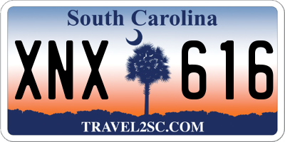 SC license plate XNX616