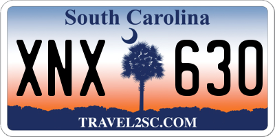 SC license plate XNX630