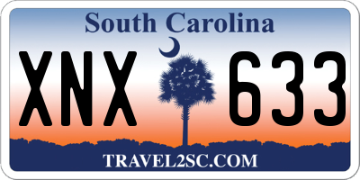 SC license plate XNX633