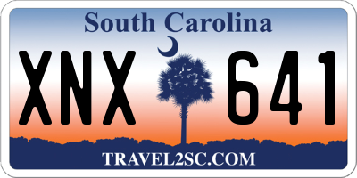 SC license plate XNX641