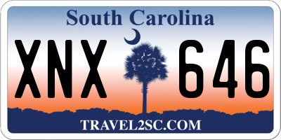 SC license plate XNX646