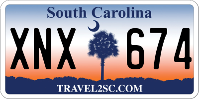 SC license plate XNX674