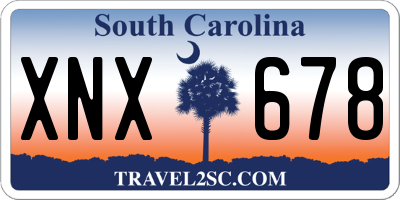 SC license plate XNX678