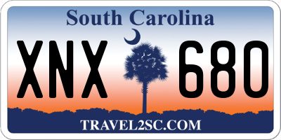 SC license plate XNX680