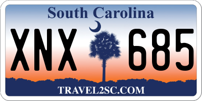 SC license plate XNX685