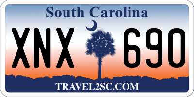 SC license plate XNX690