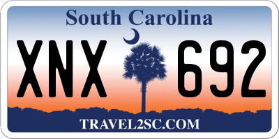 SC license plate XNX692