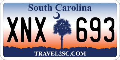 SC license plate XNX693