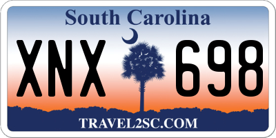 SC license plate XNX698