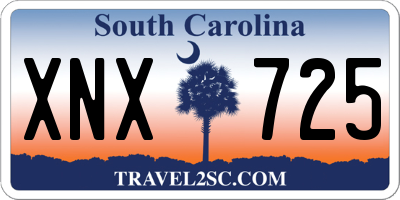 SC license plate XNX725