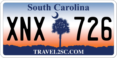 SC license plate XNX726