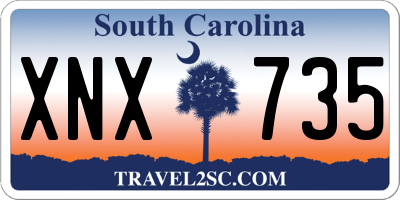 SC license plate XNX735