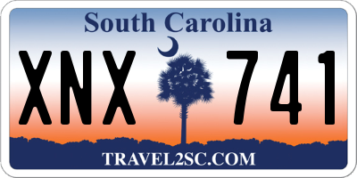 SC license plate XNX741