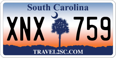 SC license plate XNX759