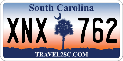 SC license plate XNX762